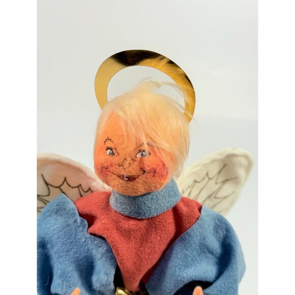 Annalee Doll 1997 Angelica 12" Tree Topper Angel Blue Gold Mauve Blonde Vintage - Picture 4 of 14